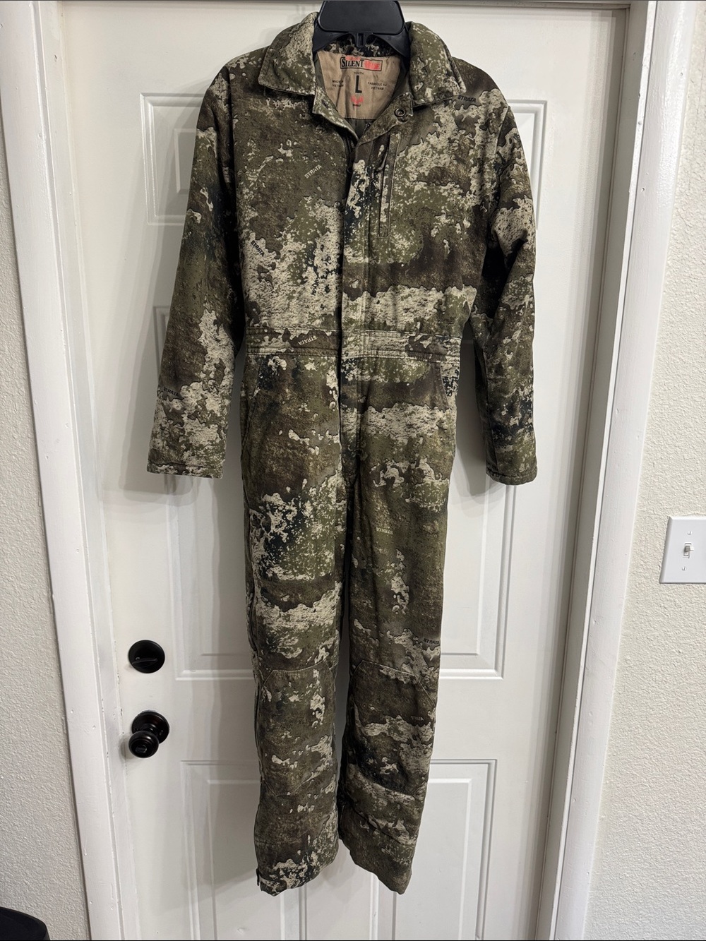 RedHead Silent Hide Camouflage Coverall in Olive & Tan Size youth Large